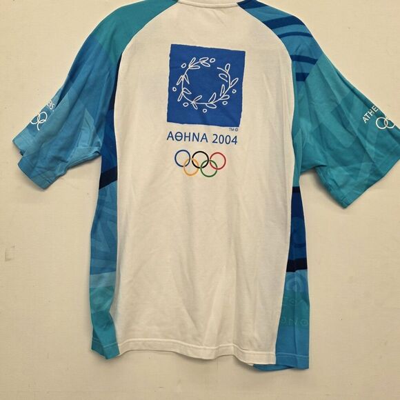 ADIDAS Athens Olympics 2004  Mens Size XLARGE Greece Polo Shirt - Picture 2 of 15